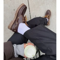 Phenumb Rudder-X grov loafers i mørkebrun skind