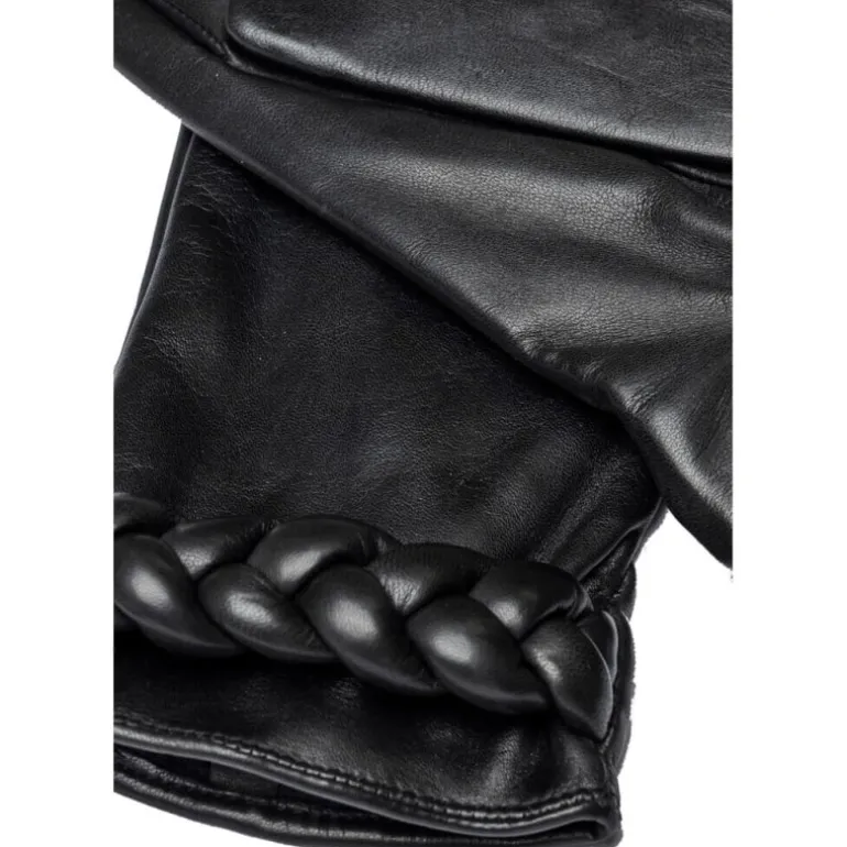 RE:DESIGNED Kaalyn skindhandske i sort