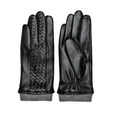 RE:DESIGNED Karis skindhandske i sort