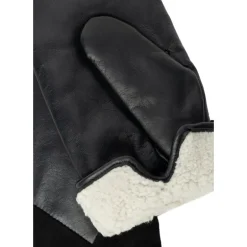 RE:DESIGNED Skindluffe Karma mitten i sort skind