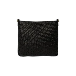 RE:DESIGNED Taske Mika Medium i sort flettet skind