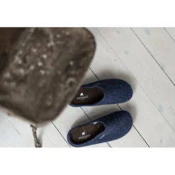 Shepherd Cilla hjemmesko i Navy uld