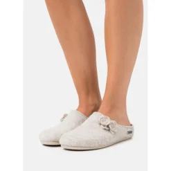 Shepherd Liselotte hjemmesko i beige med blomster