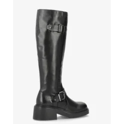 Shoedesign Copenhagen Saddle L langskaftet støvle i sort skind