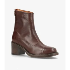 Shoedesign Copenhagen Victoria støvle i brun skind med hæl