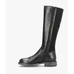 Shoedesign Vancouver lang støvle i sort skind