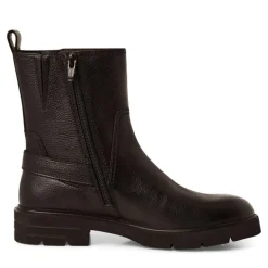 Tamaris 25421 ankelstøvle i sort skind med detaljer