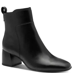 Tamaris 25323 ankelstøvle i sort skind med en lille hæl