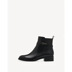 Tamaris 25321 ankelstøvle i sort skind med spænde