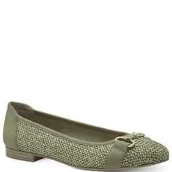 Tamaris 22112 ballerina i lys grøn boucle