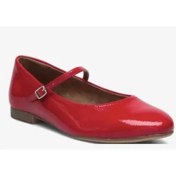 Tamaris 22122 ballerina i rød lak med rem