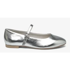 Tamaris 22122 ballerina i sølv med rem