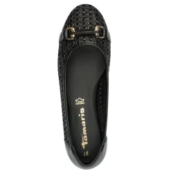 Tamaris 22138 ballerina i sort flet
