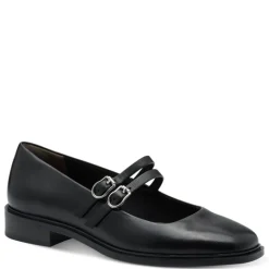 Tamaris 22131 ballerina sko med rem i sort skind