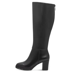 Tamaris 25542 langskaftet sort støvle med hæl