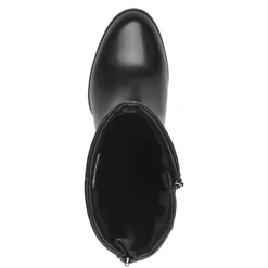 Tamaris 25542 langskaftet sort støvle med hæl