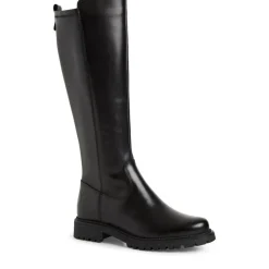 Tamaris 25605 langskaftet støvle i sort skind