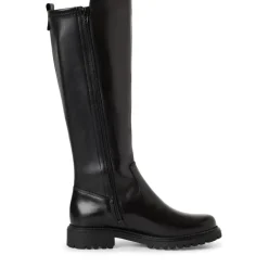 Tamaris 25605 langskaftet støvle i sort skind