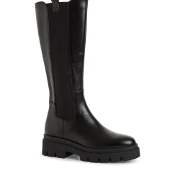 Tamaris 25608 langskaftet støvle i sort skind