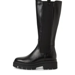 Tamaris 25608 langskaftet støvle i sort skind