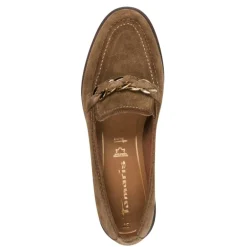 Tamaris 24230 loafer i brun ruskind
