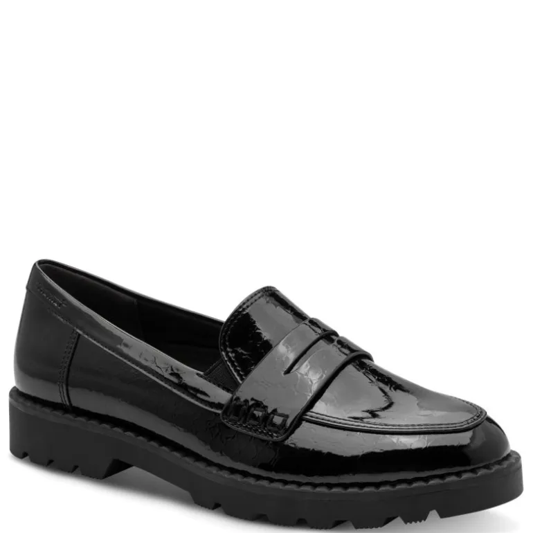Tamaris 24312 loafer i sort lak