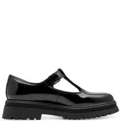 Tamaris 24324 loafer med rem i sort polido