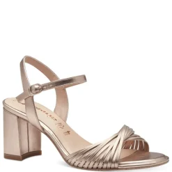 Tamaris 28324 sandal i guld med hæl