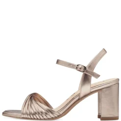 Tamaris 28324 sandal i guld med hæl