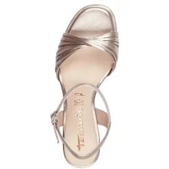 Tamaris 28324 sandal i guld med hæl