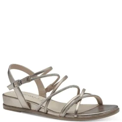 Tamaris 28103 sandal i guld skind med glitter remme