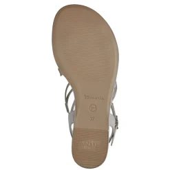 Tamaris 28103 sandal i guld skind med glitter remme