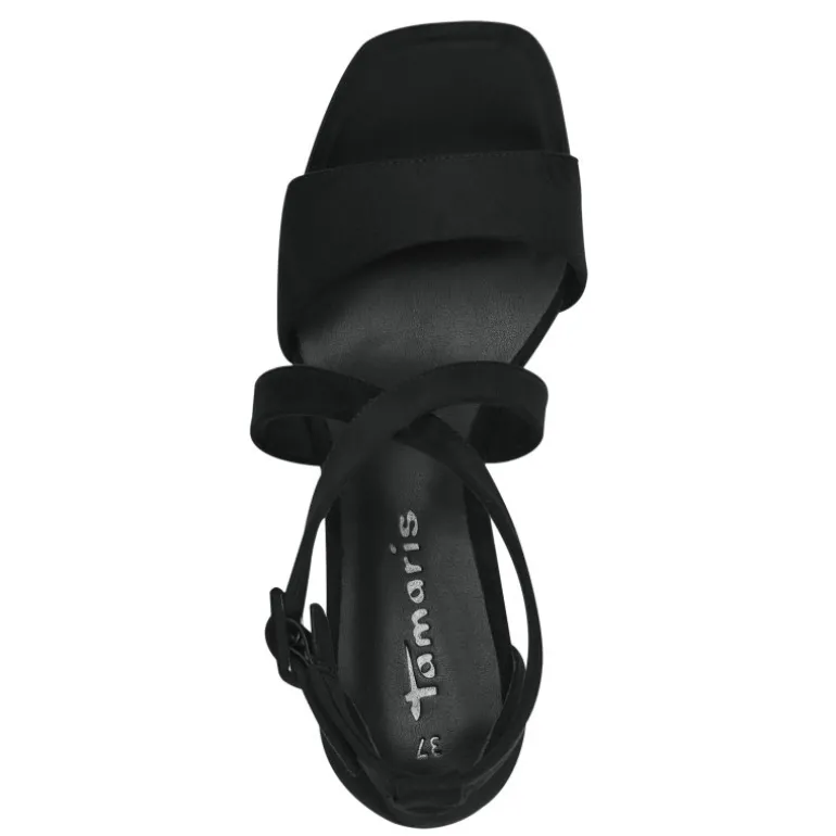 Tamaris 28310 sandal i sort med hæl