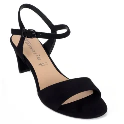 Tamaris 28028 sandal i sort tekstil