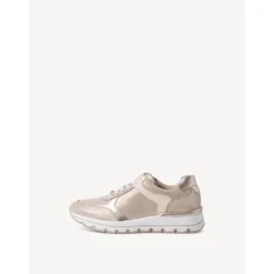 Tamaris 23719 sneaker i champagne skind kombi