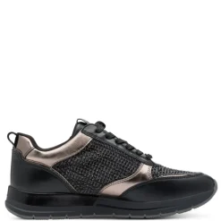 Tamaris 23832 sneakers i sort med fine detaljer