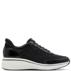 Tamaris 23779 sneakers med glitter sten i sort