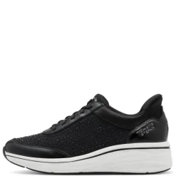 Tamaris 23779 sneakers med glitter sten i sort
