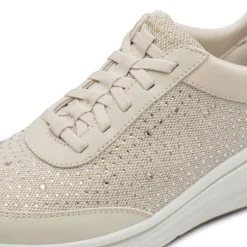 Tamaris 23779 sneakers med glitter sten i ivory