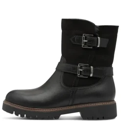 Tamaris 26820 vinterstøvle i sort skind med foer