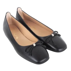 Unisa BASMI ballerina i sort skind
