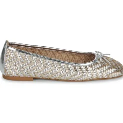 Unisa BIENZA ballerina i guld og sølv flet