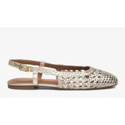 Unisa BREJO sandal sko i flettet skind i guld