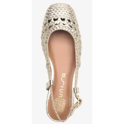 Unisa BREJO sandal sko i flettet skind i guld