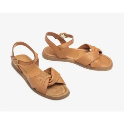 Unisa CAMBEL sandal i cognac skind