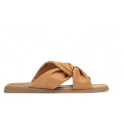 Unisa CAMBY slip in sandal i cognac skind