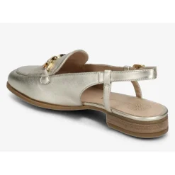 Unisa DEAN loafer i guld skind med slingback