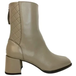 Unisa Maila støvle i taupe skind med hæl