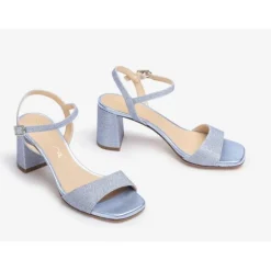 Unisa Moraty sandal i lyseblå glitter