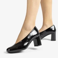 Unisa MURLA pumps i sort lakskind